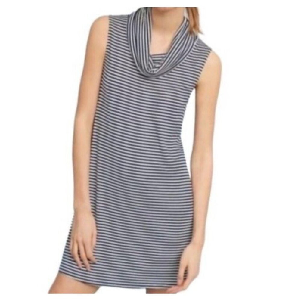 ANTHROPOLOGIE Dolan Ribbed Sleeveless Tank Dress Striped Left Coast Collect Sz S